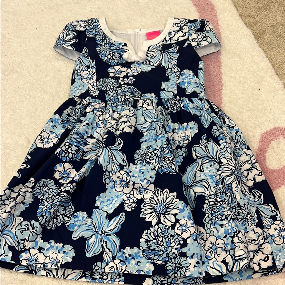 Lilly Pulitzer Blue Puff Sleeve Sundress